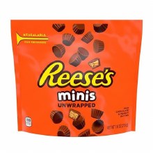 REESE'S Milk Chocolate Peanut Butter Cup Unwrapped Minis Peg Bag