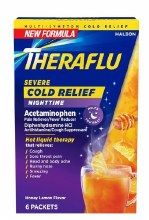 Theraflu Brands Severe Cold Nighttime Honey Lemon Powder