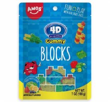 Amos 4D Gummy Blocks Peg Amos 4D Gummy Blocks Peg