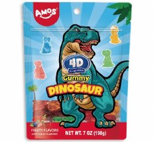 Amos 4D Gummy Dinosaur Peg Amos 4D Gummy Dinosaur Peg