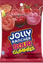Jolly Rancher Gummies Sour Awesome Reds Peg Bag