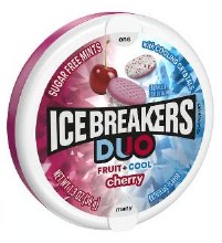 Ice Breakers Duo Cherry Flavored Mints Tin