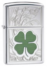 Zippo Lighter #238 V14 Clover Engraved