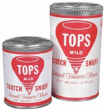 Tops Mild Dry Snuff Cans