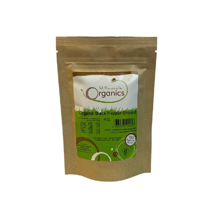 spice black pepper ground 40g - Wray Organic Online