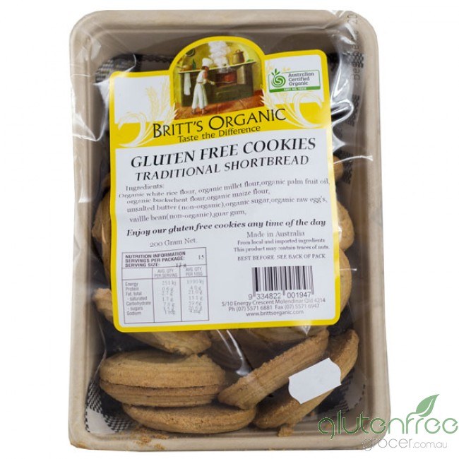 cookies vanilla gf shortbread 200g