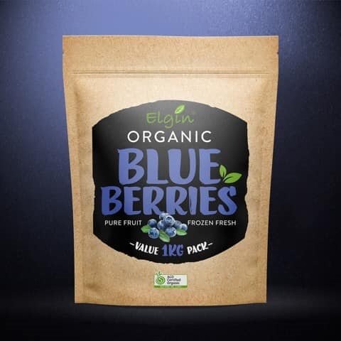 Elgin Blueberries 1Kg Organic Frozen