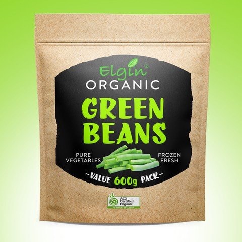 elgin beans 600g organic frozen