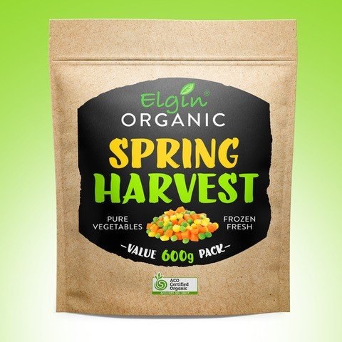 Elgin Spring Harvest 600G Organic Frozen