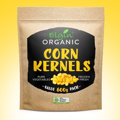 Elgin Sweet Corn 600G Organic Frozen