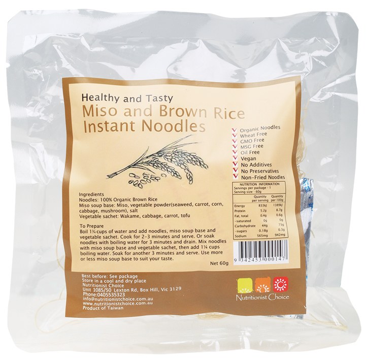Noodle Instant Brown Rice Miso 60G