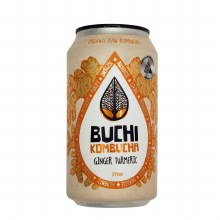 buchi ginger turmeric kombucha can 375ml