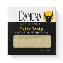 damona cheese extra tasty cheddar style dairy free 250g