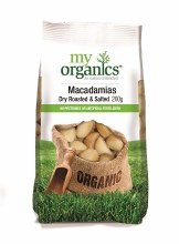 macadamias dry roasted & salted 200g