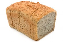 gluten free brown rice & chia  tinned loaf 749g (sliced thermo bagged)