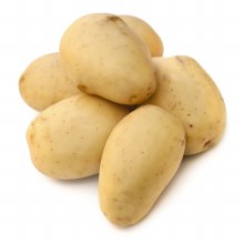 potato washed white each