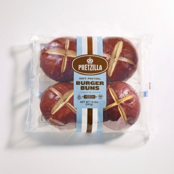 Pretzilla Pretzel Burger Buns 4-Pack