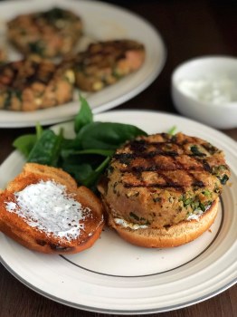 Spinach Feta Salmon Burger - 2 Pack