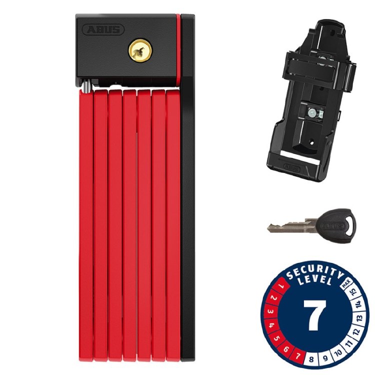 ABUS BORDO BIG UGRIP 5700 FOLDING LOCK W/KEY - RED