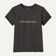 PATAGONIA W'S '73 TEXT LOGO ORGANIC RINGER TEE