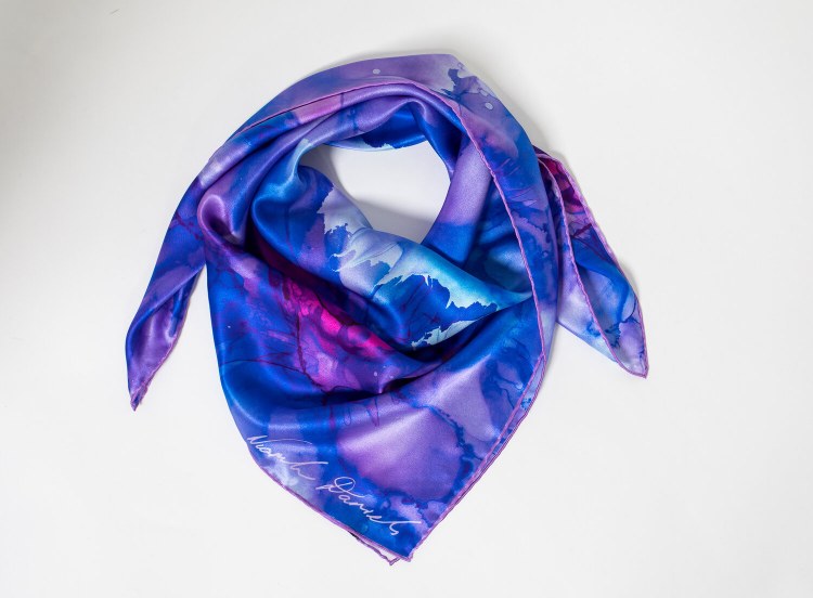 Large Square Silk Scarf Lilac