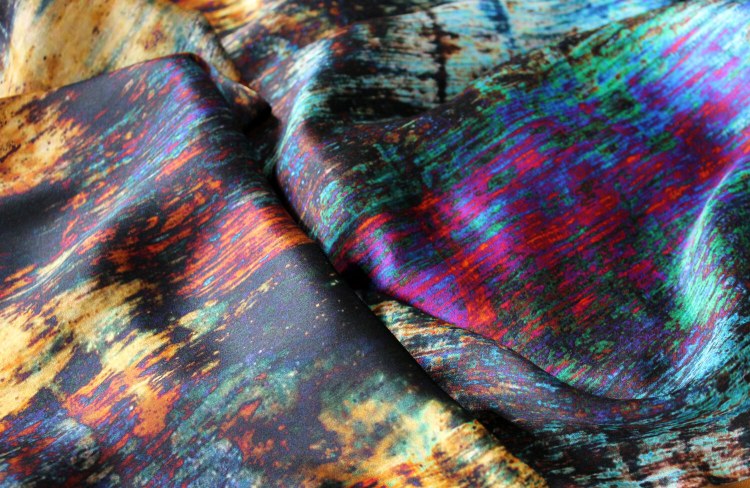 Long Silk Scarf Connemara Brushmarks