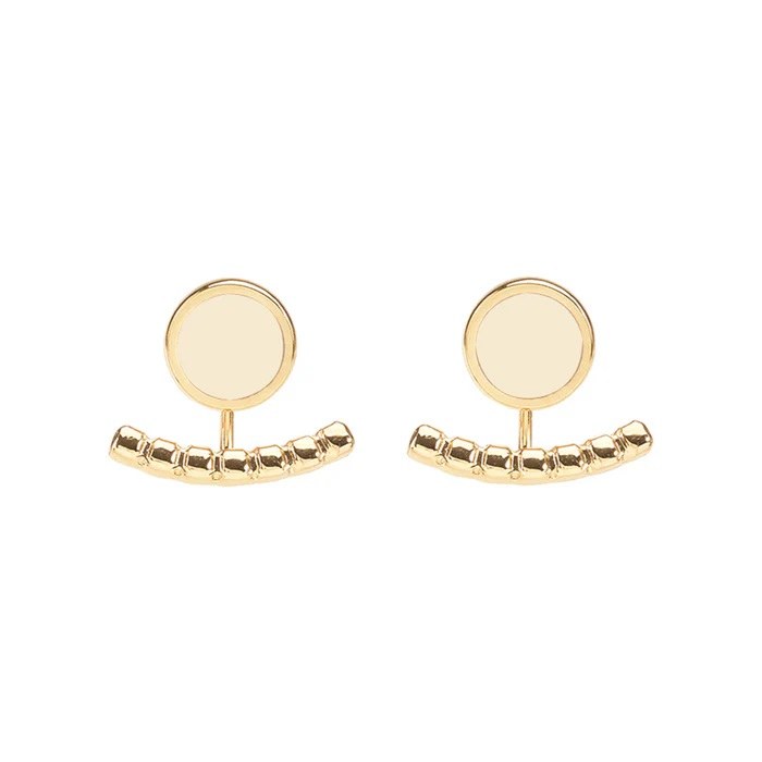 White and Gold Comet Earrings