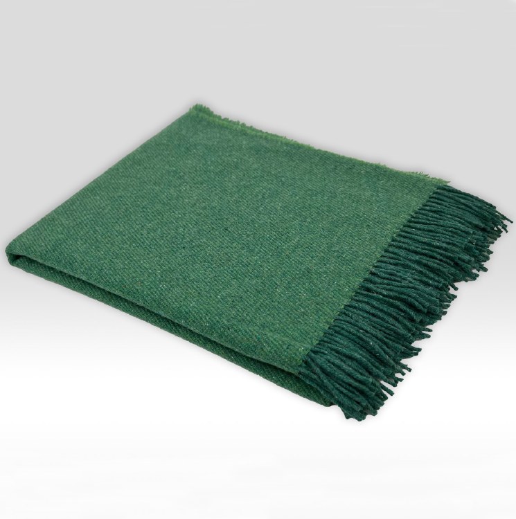 Foreverwool Recycled Merino Wool Throw Fresh Green