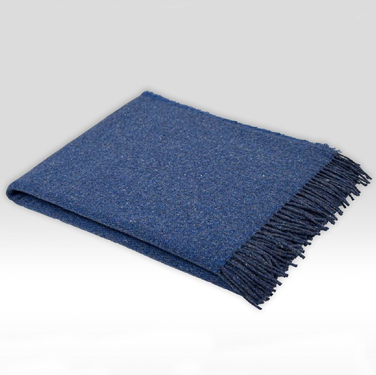 Foreverwool Recycled Merino Wool Throw Ocean Blue