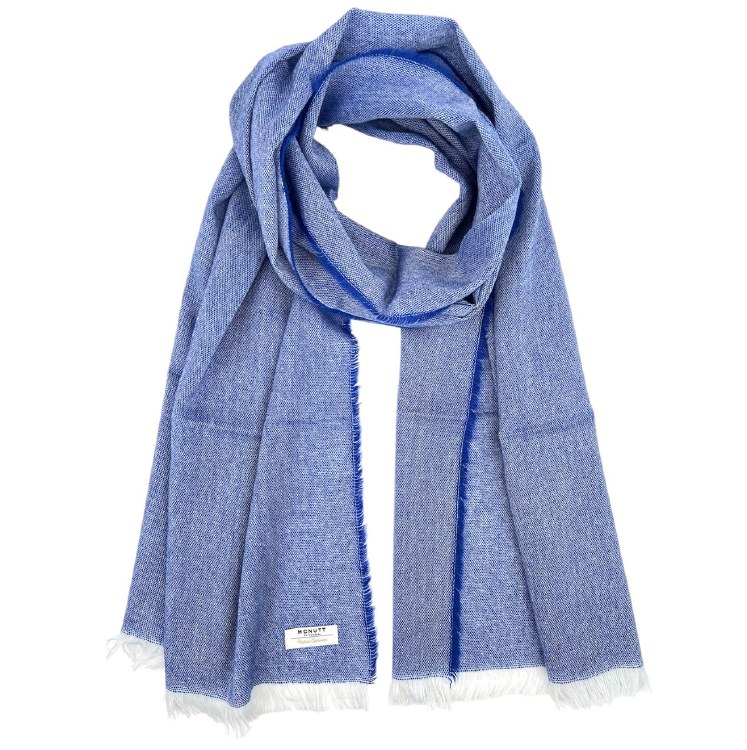 Merino-Cashmere Scarf Oxford Blue