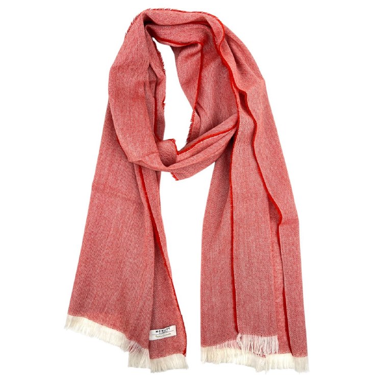 Merino-Cashmere Scarf Tigerlily Red
