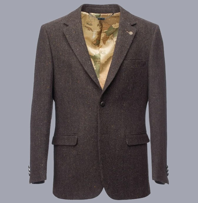 Brown Poets Tweed Jacket