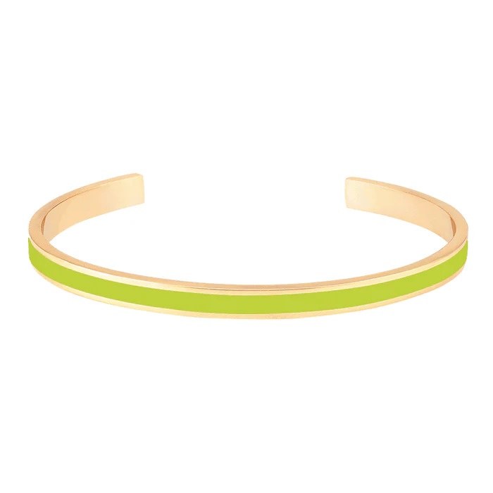 Adjustable Green and Gold Bangle