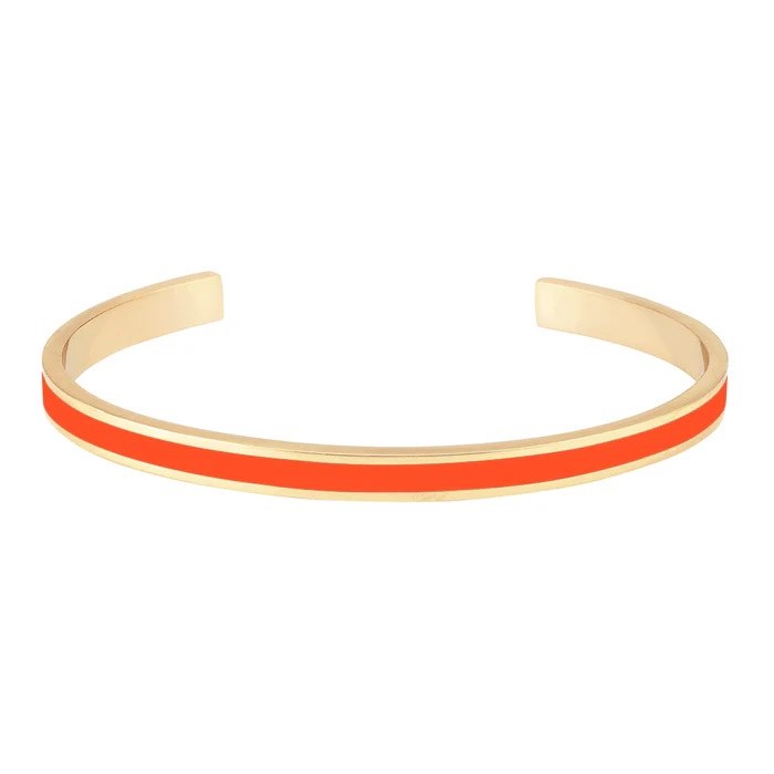Adjustable Tangerine and Gold Bangle