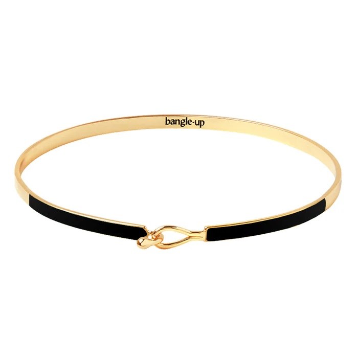 Black and Gold Teardrop Clasp Bracelet