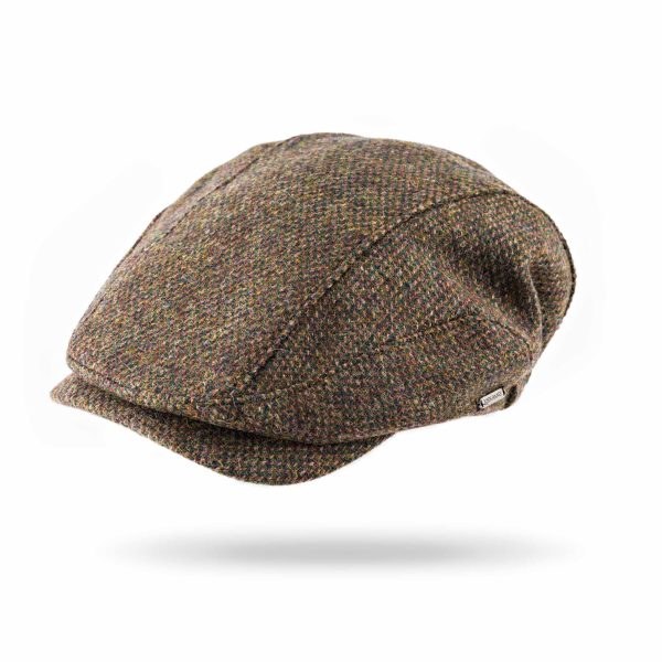 Irish Tweed Driving Cap Green-Brown