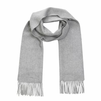 Merino Wool Scarf Silver Grey