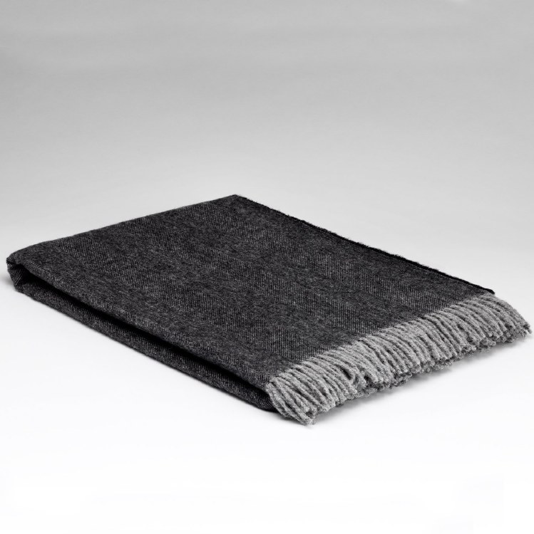 Supersoft Merino Lambswool Throw Graphite