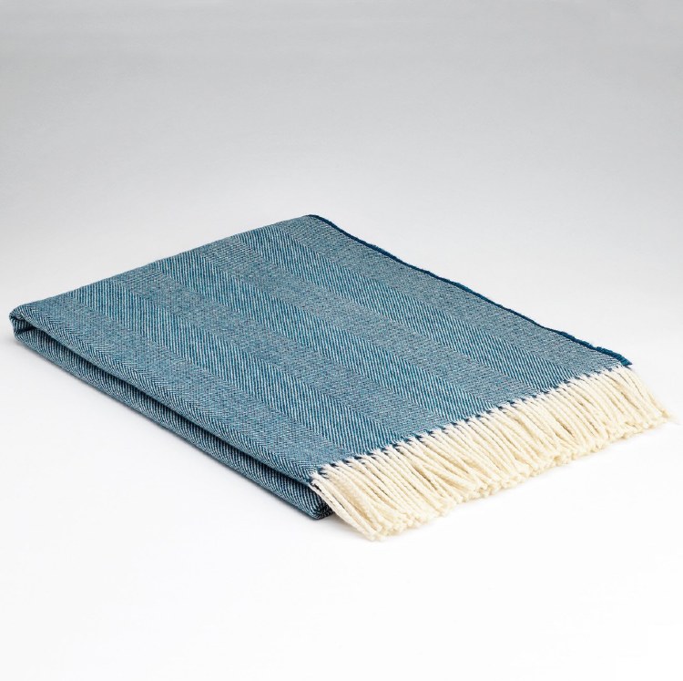 Supersoft Merino Lambswool Throw Spotted Kingfisher
