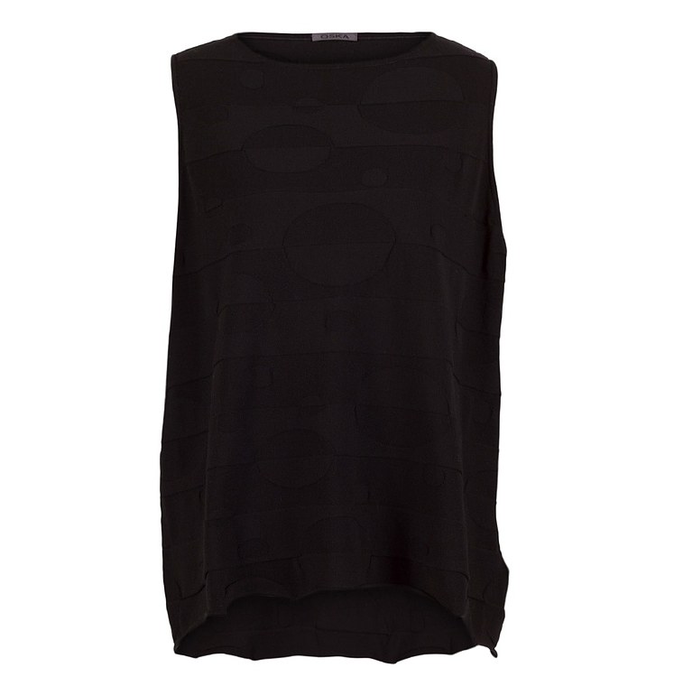 Black Viscose Knit Vest