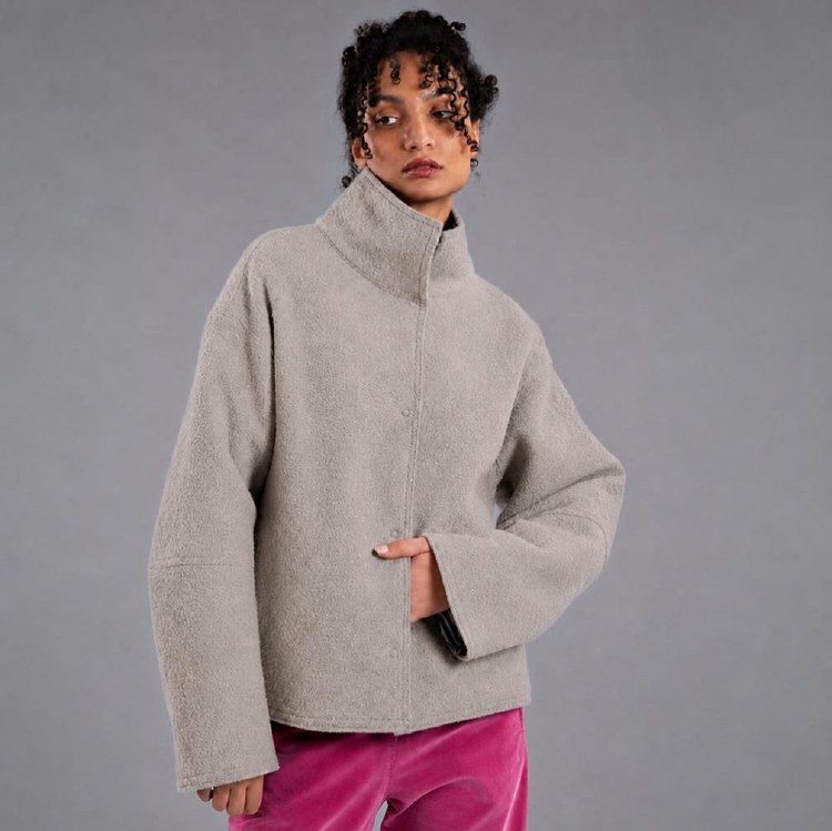 Souiman Boiled Wool Taupe Jacket