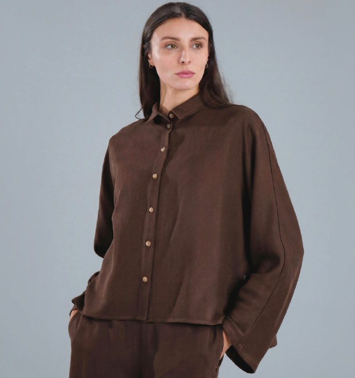 Tege Chocolate Relaxed Style Shirt