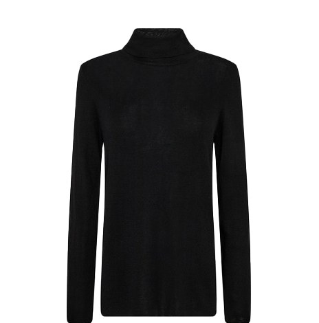 Black Wool rollneck slimfit top