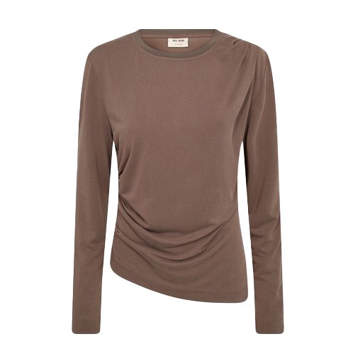 Ami draped chocolate tee