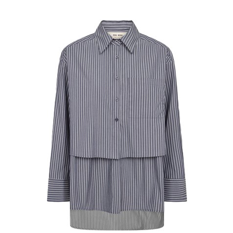 Stripe navy oversize shirt