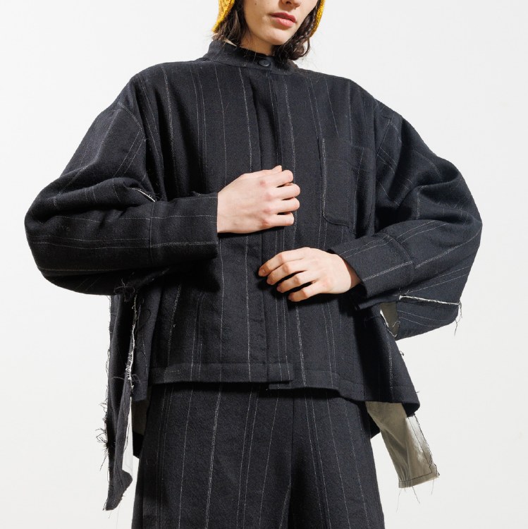 Black Pinstripe Jacket