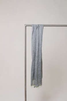 Additional picture of Pure Linen Scarf in Pearl Dot