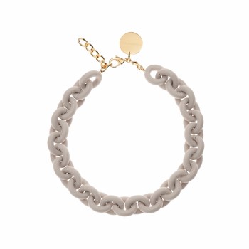 Circle Necklace Matte Grey