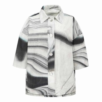 Abstract Wave Print Shirt Abstract Wave Print Shirt