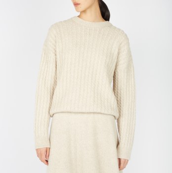 Cable Knit Wool Sweater